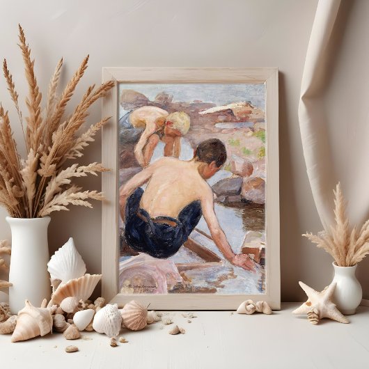 Twee Jongens Op Het Strand, Pekka Halonen Poster