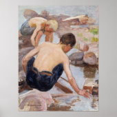 Twee Jongens Op Het Strand, Pekka Halonen Poster (Voorkant)