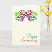 Twee Jubilea voor hartenweddenschappen Kaart (Gele Bloem)