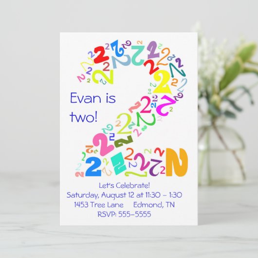 Twee! Kaart (Staand voorkant)