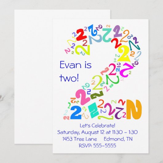 Twee! Kaart (Voorkant / Achterkant)