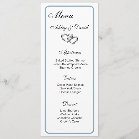 Twee Kaart van het Menu van de Weddenschap van het (Voorkant)