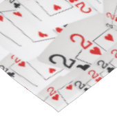 Twee kaarten gelaagde, tafelkleed (Gekanteld)