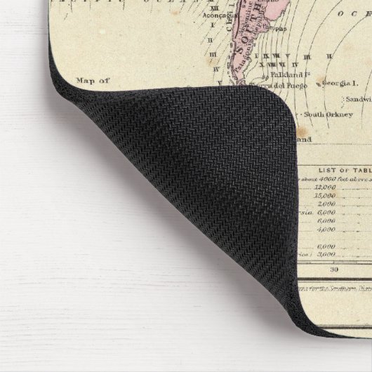 Twee kaarten van de wereld muismat (Hoek)