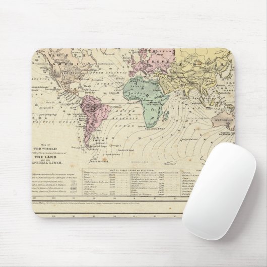 Twee kaarten van de wereld muismat (Met muis)