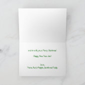 Twee Kaarten voor kerstmis aan de voorzijde (Binnen)