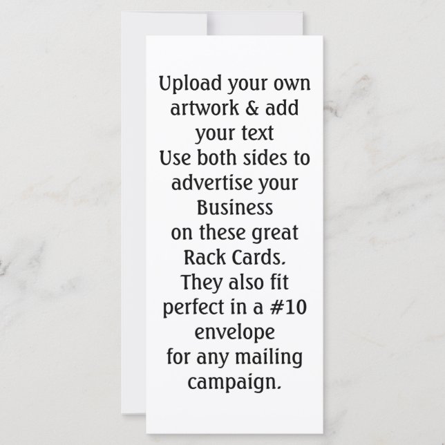 Twee kaarten voor zakelijk rack met zijkant Advert (Voorkant)