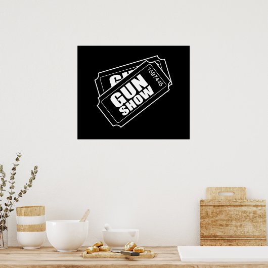 Twee kaartjes naar het Show van het Pistool Poster (Keuken)