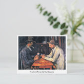 twee kaartspelers van Paul Cezanne Briefkaart (Staand voorkant)