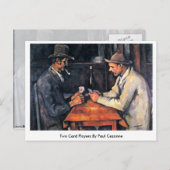 twee kaartspelers van Paul Cezanne Briefkaart (Voorkant / Achterkant)