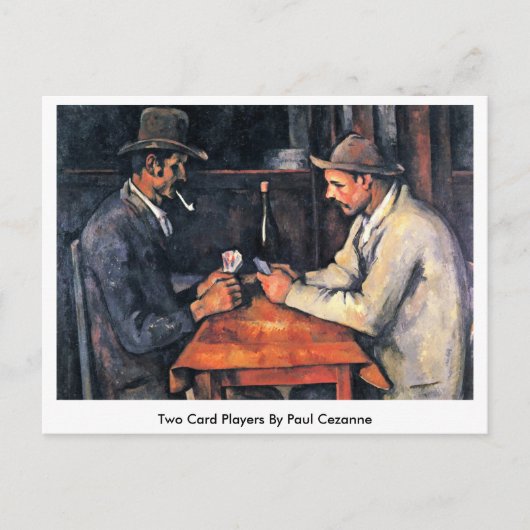 twee kaartspelers van Paul Cezanne Briefkaart (Voorkant)