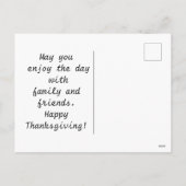 Twee kalkoenen met auto Thanksgiving Briefkaart (Achterkant)