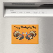 Twee Kalkoenen Thanksgiving Magneet (Insitu (Vaatwasser))