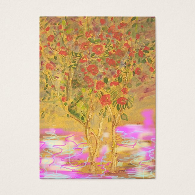 Twee kamellias visitekaartje (Voorkant)