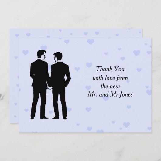 Twee kamers bedankkaart (Voorkant / Achterkant)