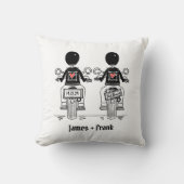 Twee kamers Biker Motorfiets Bruiloft Kussen (Voorkant)