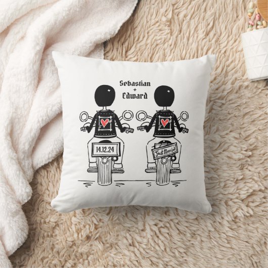 Twee kamers Biker Motorfiets Bruiloft Kussen (Deken)
