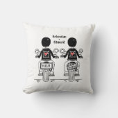 Twee kamers Biker Motorfiets Bruiloft Kussen (Voorkant)