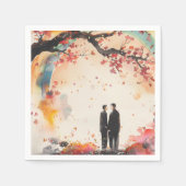 Twee kamers Bruiloft Digitale Kunst Servet (Voorkant)