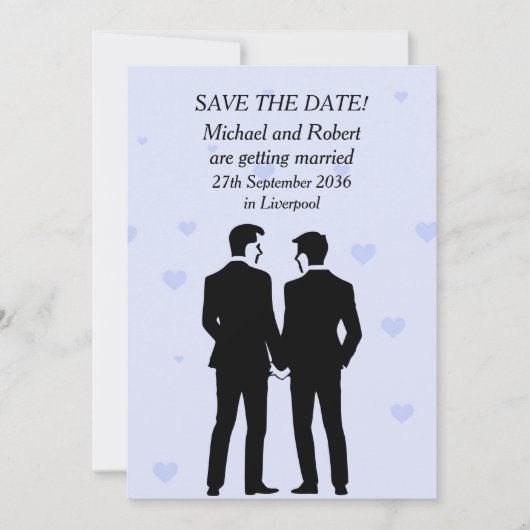Twee kamers Flat Save The Date Kaart (Voorkant)