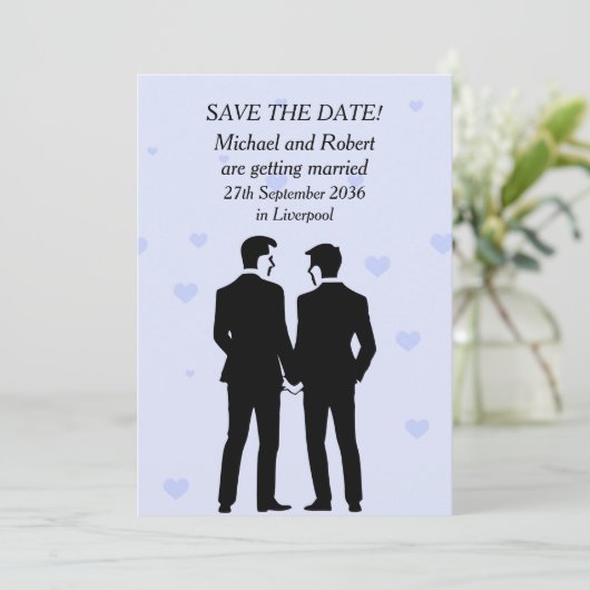 Twee kamers Flat Save The Date Kaart (Staand voorkant)
