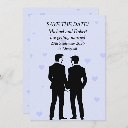 Twee kamers Flat Save The Date Kaart (Voorkant / Achterkant)