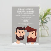 Twee kamers met een Cartoon-homorei-weddenschap Kaart (Staand voorkant)