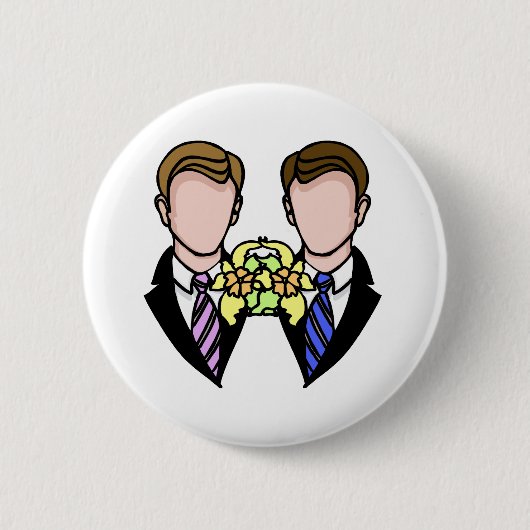 Twee kamers ronde button 5,7 cm (Voorkant)