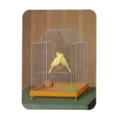 Twee kanaries in een kooi (door Antonio Donghi) Magneet (Verticaal)