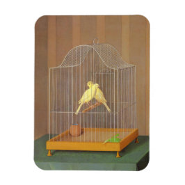 Twee kanaries in een kooi (door Antonio Donghi) Magneet