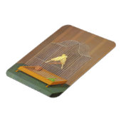 Twee kanaries in een kooi (door Antonio Donghi) Magneet (Linkerzijde)