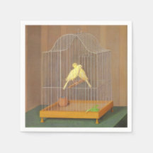 Twee kanaries in een kooi (door Antonio Donghi)