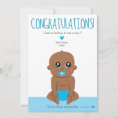 Twee kanten Baby gender onthullen etnische felicit Kaart (Voorkant)