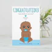 Twee kanten Baby gender onthullen etnische felicit Kaart (Staand voorkant)