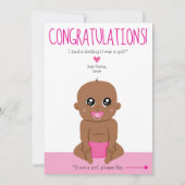 Twee kanten Baby gender onthullen etnische felicit Kaart (Achterkant)