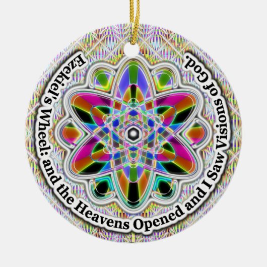 Twee kanten - Ezechiëls wiel: visioenen van God Keramisch Ornament (Voorkant)