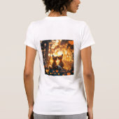 Twee-kanten grillige Fox paar T-shirt (Achterkant)