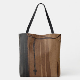 Twee kanten, Monk Kissing Nun en Brown Cross Tote Bag