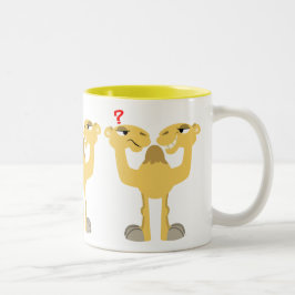 Twee kanten van de zelfde Cartoon Camel Tweekleurige Koffiemok