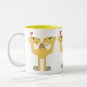 Twee kanten van de zelfde Cartoon Camel Tweekleurige Koffiemok (Links)