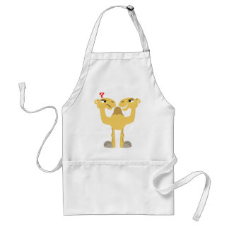 Twee kanten van dezelfde Cartoon Camel Cooking Sch Standaard Schort