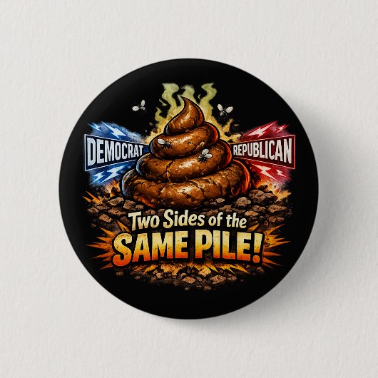 Twee kanten van dezelfde medaille ronde button 5,7 cm (Voorkant)