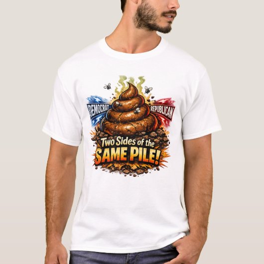 Twee kanten van dezelfde medaille t-shirt (Voorkant)