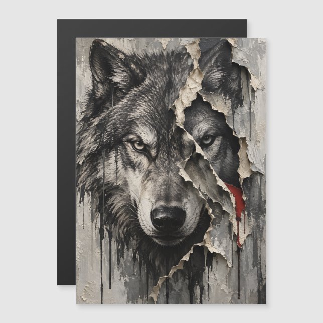 Twee Kanten van Dezelfde Wolf (Voorkant / Achterkant)