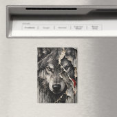 Twee Kanten van Dezelfde Wolf Magneet (Insitu (Vaatwasser))