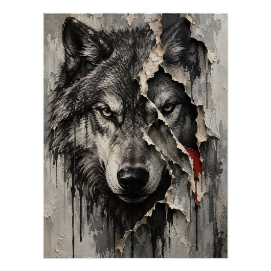 Twee Kanten van Dezelfde Wolf Perfect Poster (Voorkant)