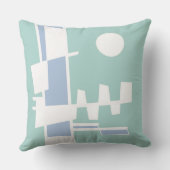 Twee kanten van etniciteit Blue Seaspray Kussen (Achterkant)