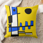 Twee kanten van etniciteit Geel Blauw Zwart Wit Kussen (Deken)