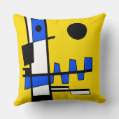 Twee kanten van etniciteit Geel Blauw Zwart Wit Kussen (Achterkant)