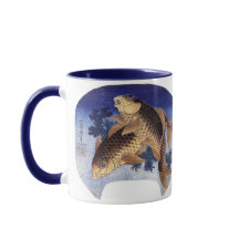 Twee karpers, Hokusai